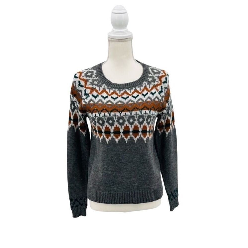 Pink Rose Sweater Pullover Azteca Print - Picture 1 of 6